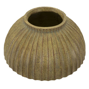 Vaso Decorativo MF821, Verde, Poliresina, 40x40x26,5 cm, Seven Design