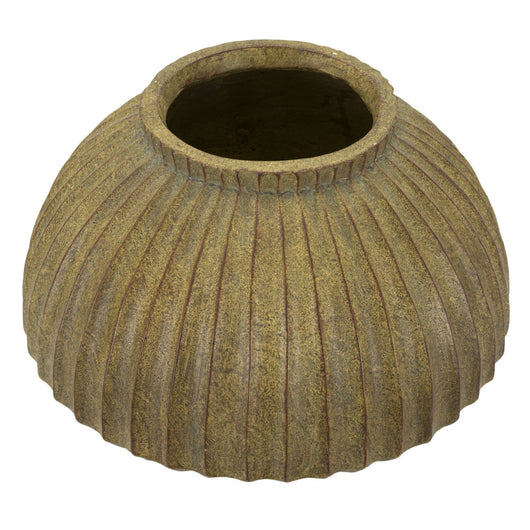 Vaso Decorativo MF821, Verde, Poliresina, 40x40x26,5 cm, Seven Design