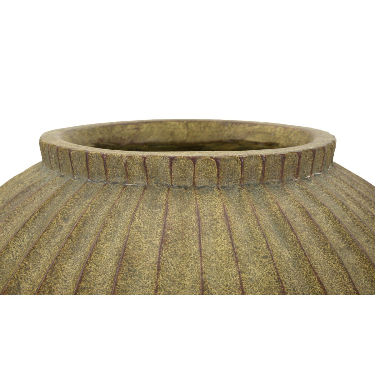 Vaso Decorativo MF821, Verde, Poliresina, 40x40x26,5 cm, Seven Design