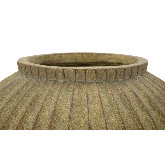 Vaso Decorativo MF821, Verde, Poliresina, 40x40x26,5 cm, Seven Design