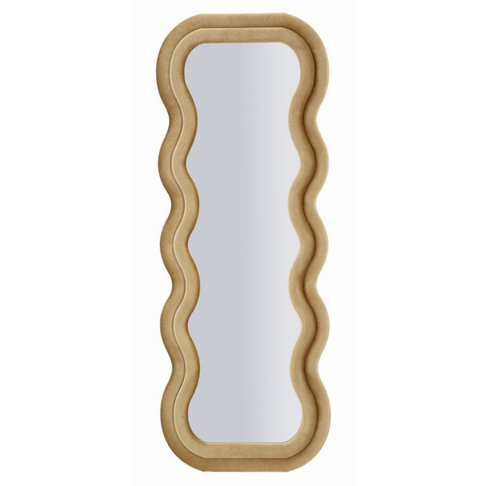 Specchio con Cornice Onda 1, Oro, MDF, 60x6x160 cm, Seven Design