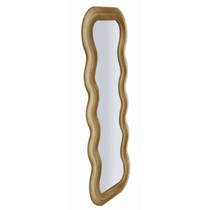 Specchio con Cornice Onda 1, Oro, MDF, 60x6x160 cm, Seven Design