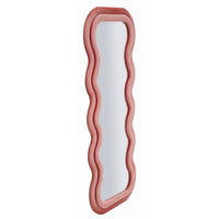 Specchio con Cornice Onda 2, Rosa, MDF, 60x6x160 cm, Seven Design