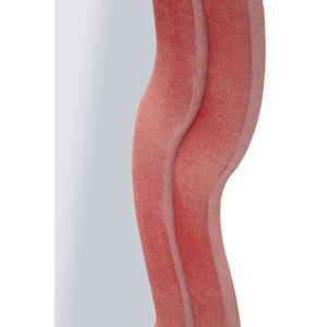 Specchio con Cornice Onda 2, Rosa, MDF, 60x6x160 cm, Seven Design