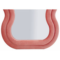 Specchio con Cornice Onda 2, Rosa, MDF, 60x6x160 cm, Seven Design