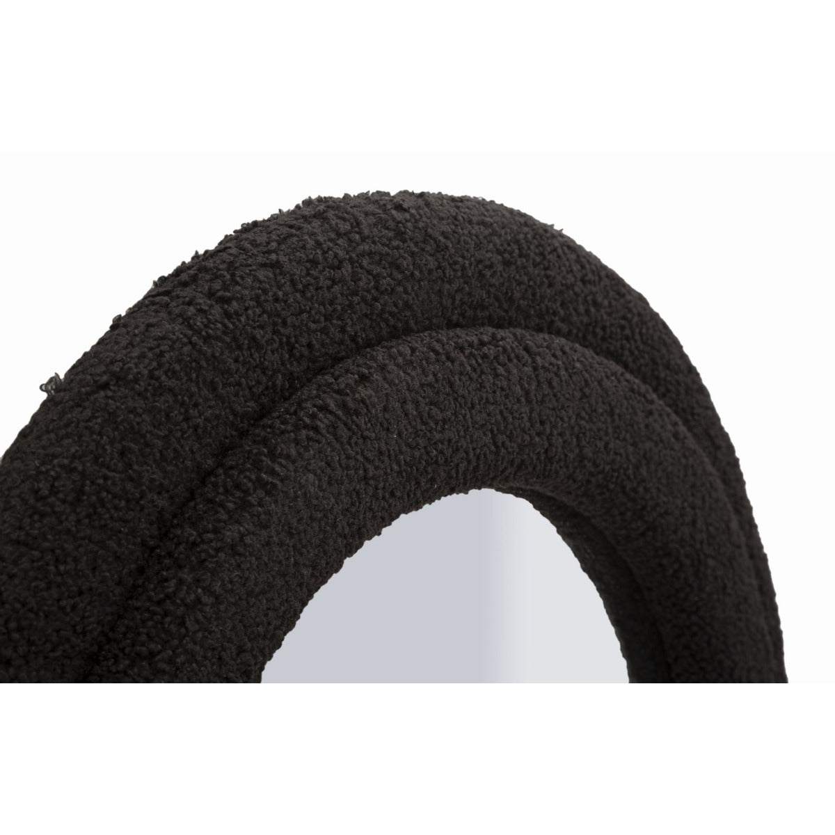 Specchio con Cornice Onda 3, Nero, MDF, 60x4x160 cm, Seven Design