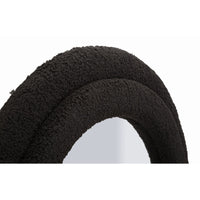 Specchio con Cornice Onda 3, Nero, MDF, 60x4x160 cm, Seven Design