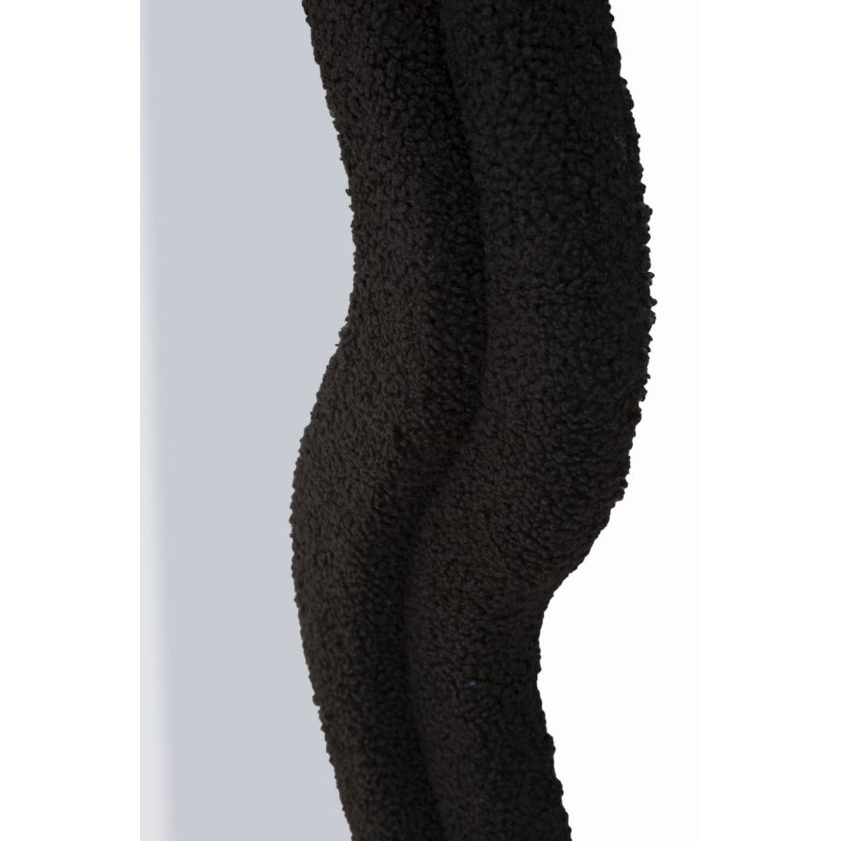 Specchio con Cornice Onda 3, Nero, MDF, 60x4x160 cm, Seven Design