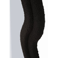 Specchio con Cornice Onda 3, Nero, MDF, 60x4x160 cm, Seven Design