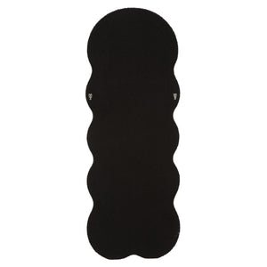 Specchio con Cornice Onda 3, Nero, MDF, 60x4x160 cm, Seven Design