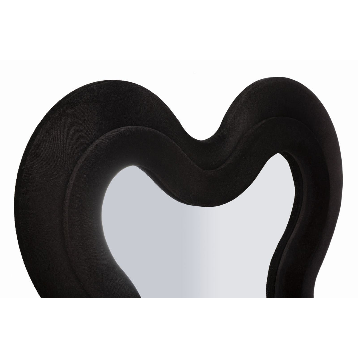 Specchio con Cornice Onda 5, Nero, MDF, 58x4x160 cm, Seven Design