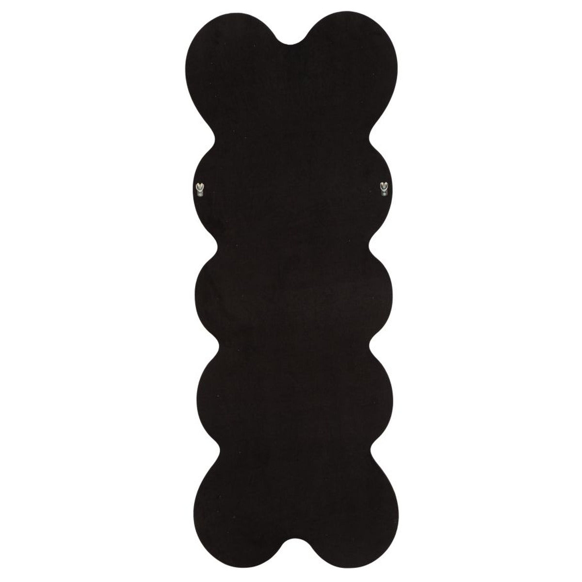 Specchio con Cornice Onda 5, Nero, MDF, 58x4x160 cm, Seven Design