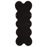 Specchio con Cornice Onda 5, Nero, MDF, 58x4x160 cm, Seven Design