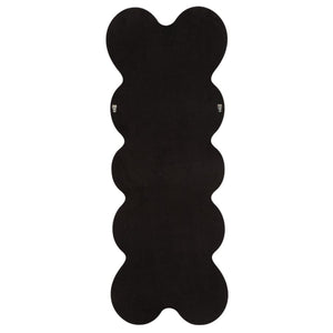 Specchio con Cornice Onda 5, Nero, MDF, 58x4x160 cm, Seven Design