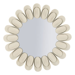 Specchio con Cornice MF781, Beige, Metallo, 85x85x6 cm, Seven Design