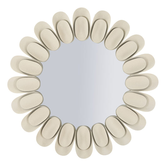 Specchio con Cornice MF781, Beige, Metallo, 85x85x6 cm, Seven Design