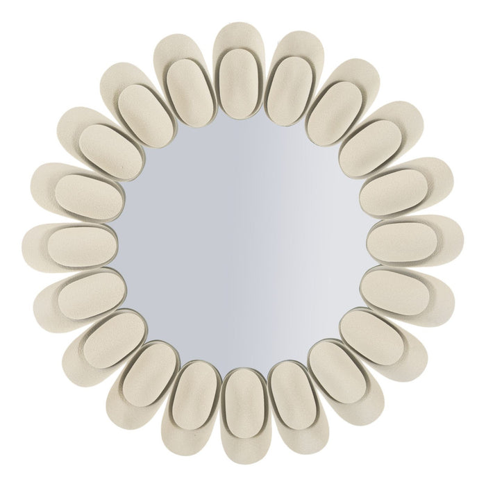 Specchio con Cornice MF781, Beige, Metallo, 85x85x6 cm, Seven Design