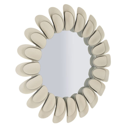 Specchio con Cornice MF781, Beige, Metallo, 85x85x6 cm, Seven Design