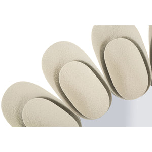 Specchio con Cornice MF781, Beige, Metallo, 85x85x6 cm, Seven Design