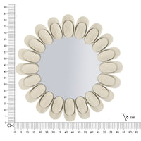 Specchio con Cornice MF781, Beige, Metallo, 85x85x6 cm, Seven Design