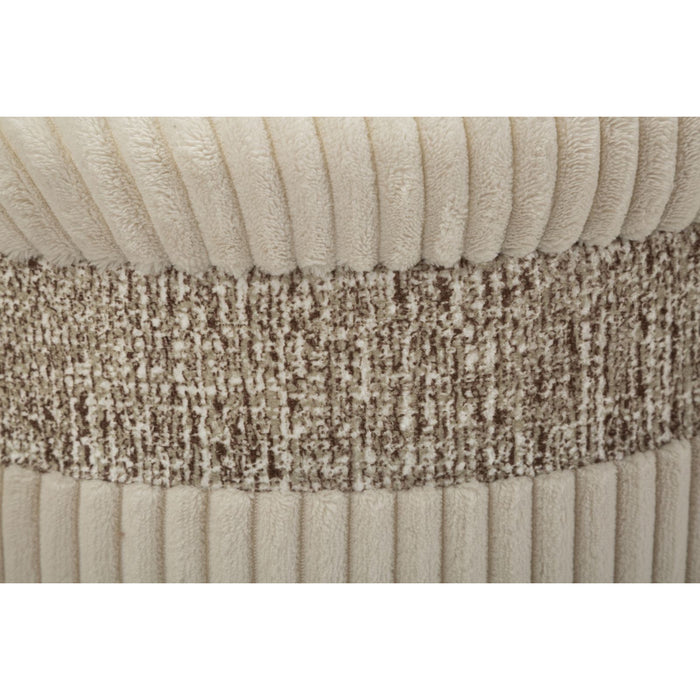 Set di 3 Pouf MF768, Beige, MDF, 40,5x40,5x49,5 cm, Seven Design