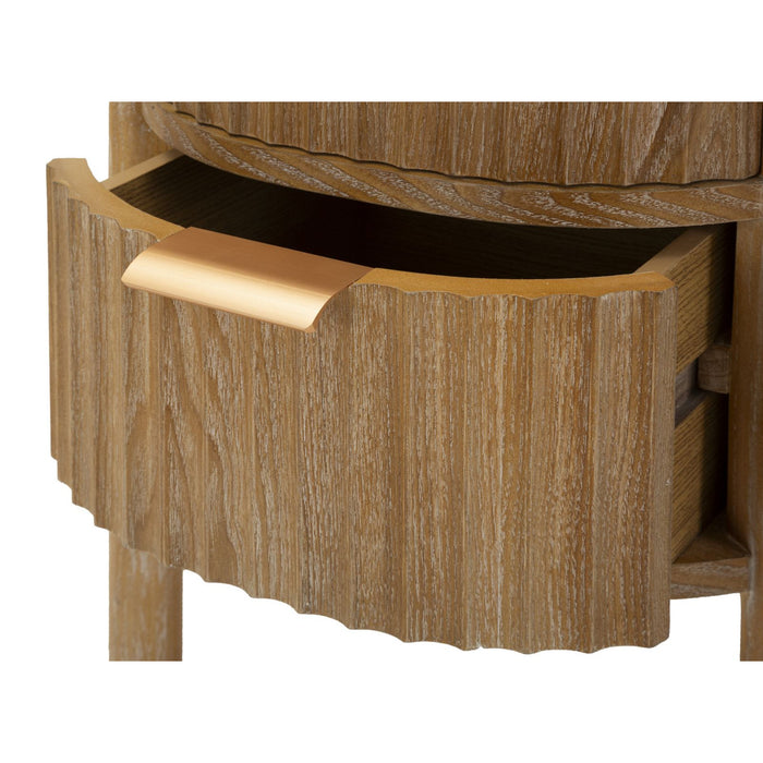 Comodino MF754, Marrone, Legno, 38x34,5x52 cm, Seven Design