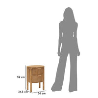 Comodino MF754, Marrone, Legno, 38x34,5x52 cm, Seven Design