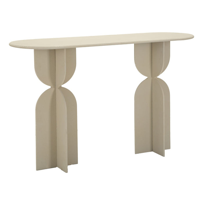 Tavolo Consolle MF759, Beige, Metallo, 120x40x75,5 cm, Seven Design
