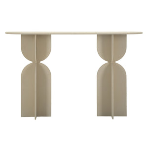 Tavolo Consolle MF759, Beige, Metallo, 120x40x75,5 cm, Seven Design