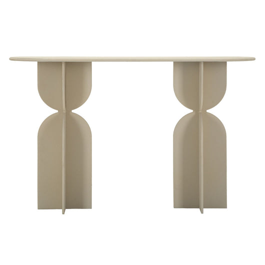 Tavolo Consolle MF759, Beige, Metallo, 120x40x75,5 cm, Seven Design