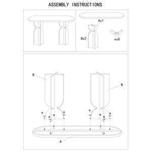 Tavolo Consolle MF759, Beige, Metallo, 120x40x75,5 cm, Seven Design