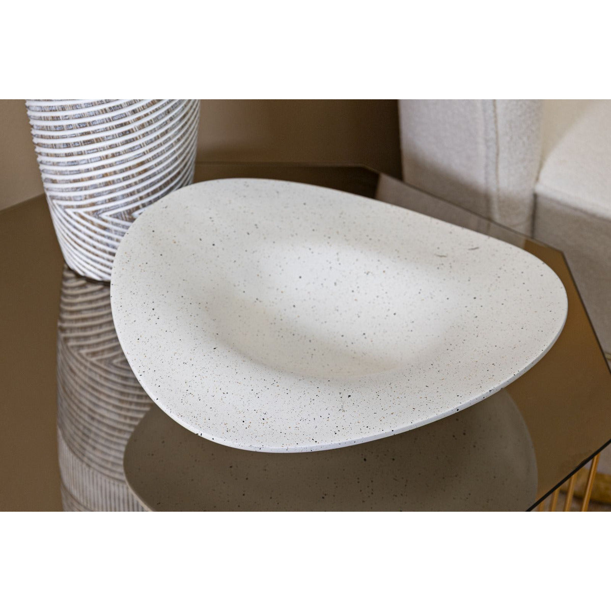 Vassoio MF859, Beige, Poliresina, 41x12x41 cm, Seven Design