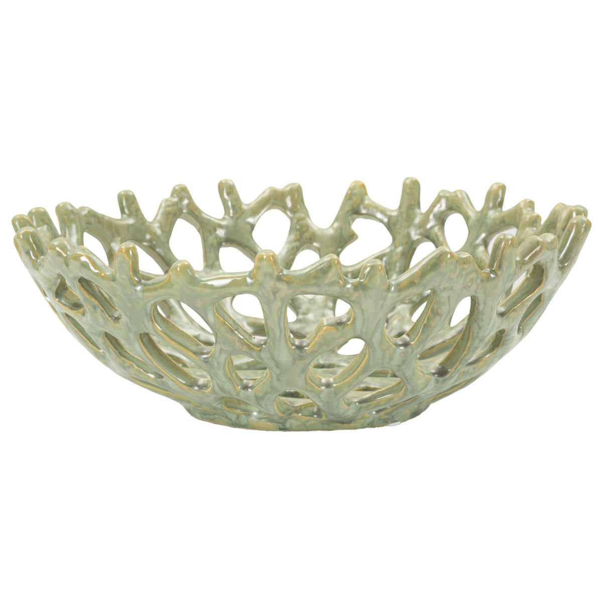 Vassoio MF858, Verde, Ceramica, 35x35x13 cm, Seven Design