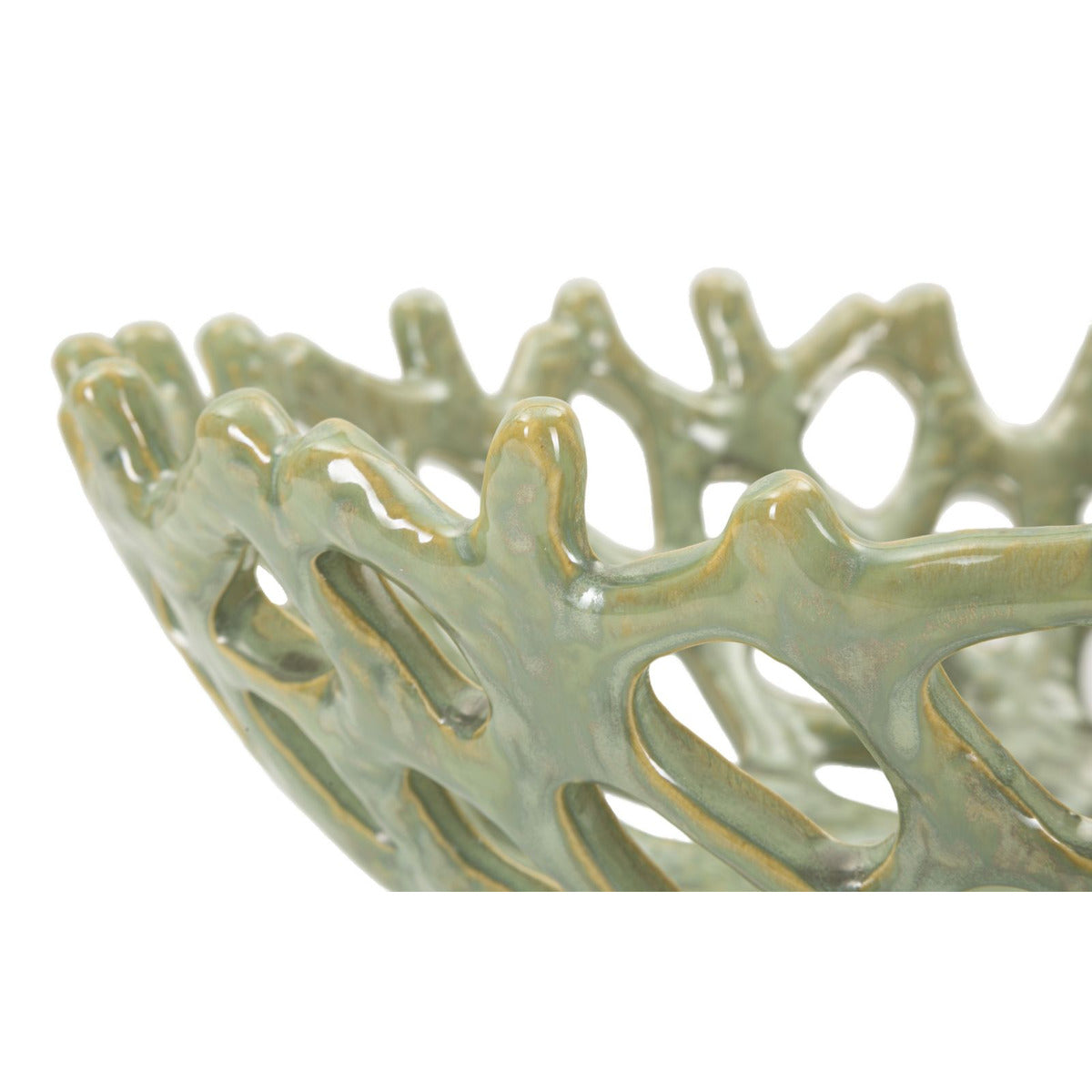 Vassoio MF858, Verde, Ceramica, 35x35x13 cm, Seven Design