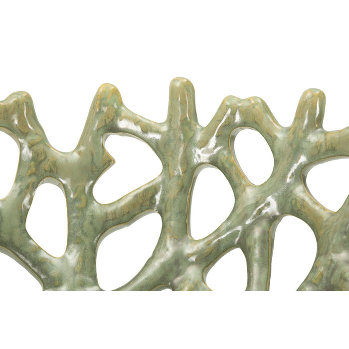 Vassoio MF858, Verde, Ceramica, 35x35x13 cm, Seven Design