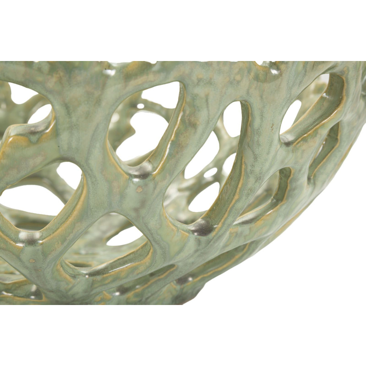 Vassoio MF858, Verde, Ceramica, 35x35x13 cm, Seven Design