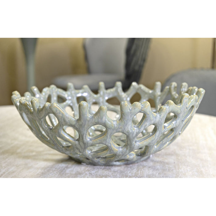 Vassoio MF858, Verde, Ceramica, 35x35x13 cm, Seven Design