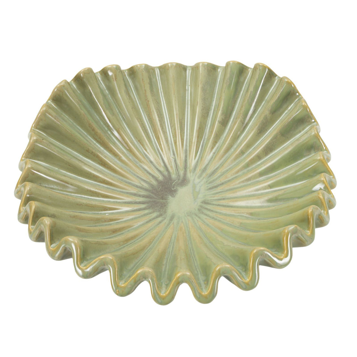 Vassoio MF855, Verde, Ceramica, 40x40x13 cm, Seven Design