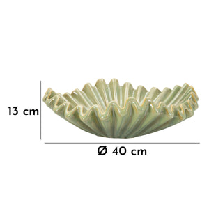 Vassoio MF855, Verde, Ceramica, 40x40x13 cm, Seven Design