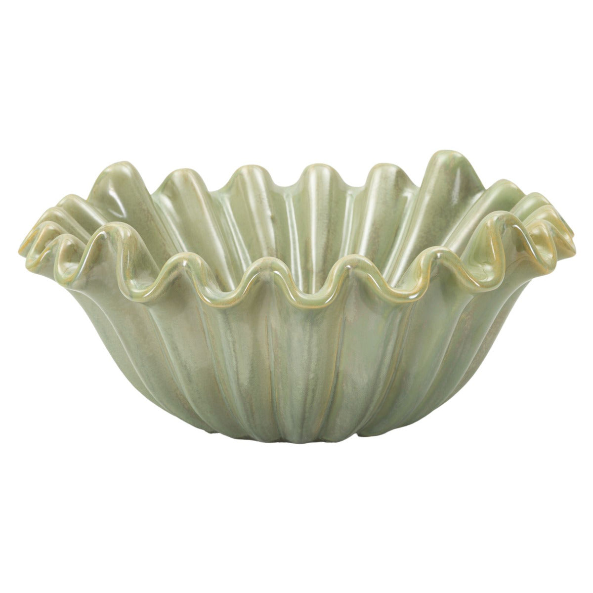 Vassoio MF856, Verde, Ceramica, 33x33x14,5 cm, Seven Design