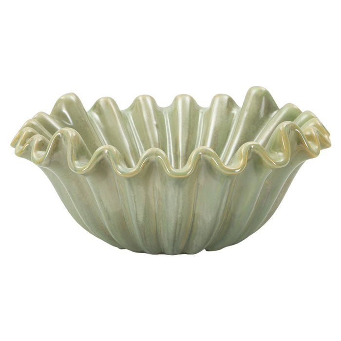 Vassoio MF856, Verde, Ceramica, 33x33x14,5 cm, Seven Design