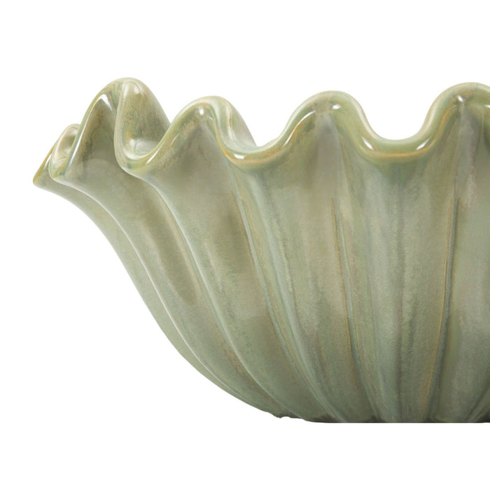 Vassoio MF856, Verde, Ceramica, 33x33x14,5 cm, Seven Design