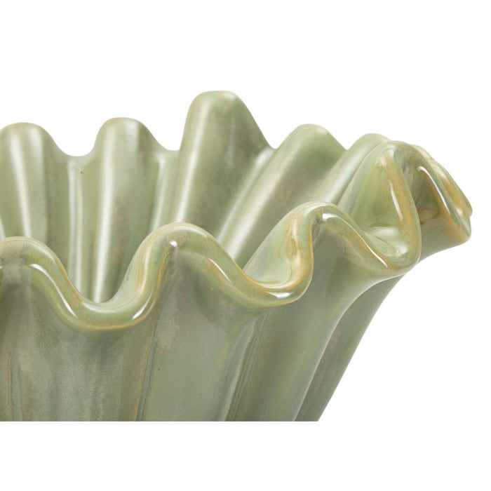 Vassoio MF856, Verde, Ceramica, 33x33x14,5 cm, Seven Design