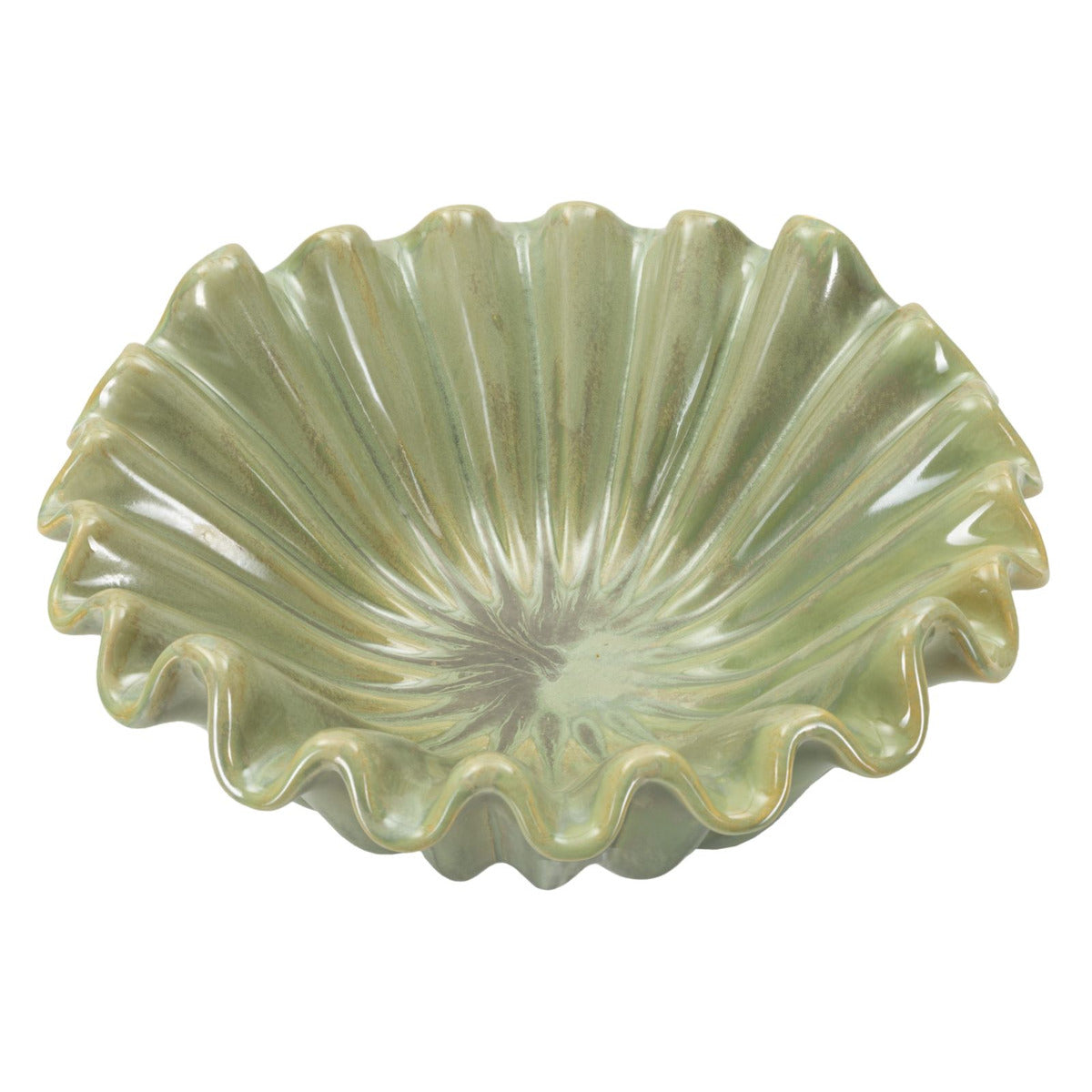 Vassoio MF856, Verde, Ceramica, 33x33x14,5 cm, Seven Design