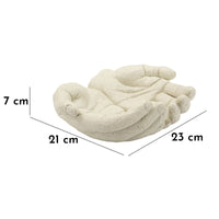 Vassoio Mani, Beige, Poliresina, 22,7x20x7,3 cm, Seven Design