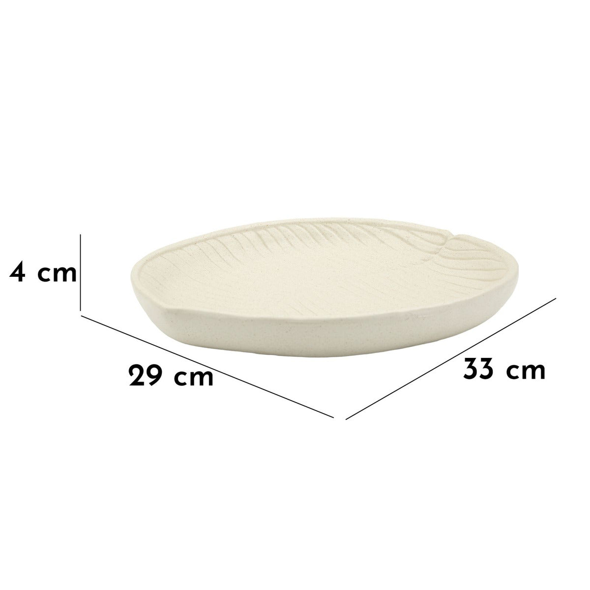 Vassoio MF861, Beige, Poliresina, 33x4x29 cm, Seven Design