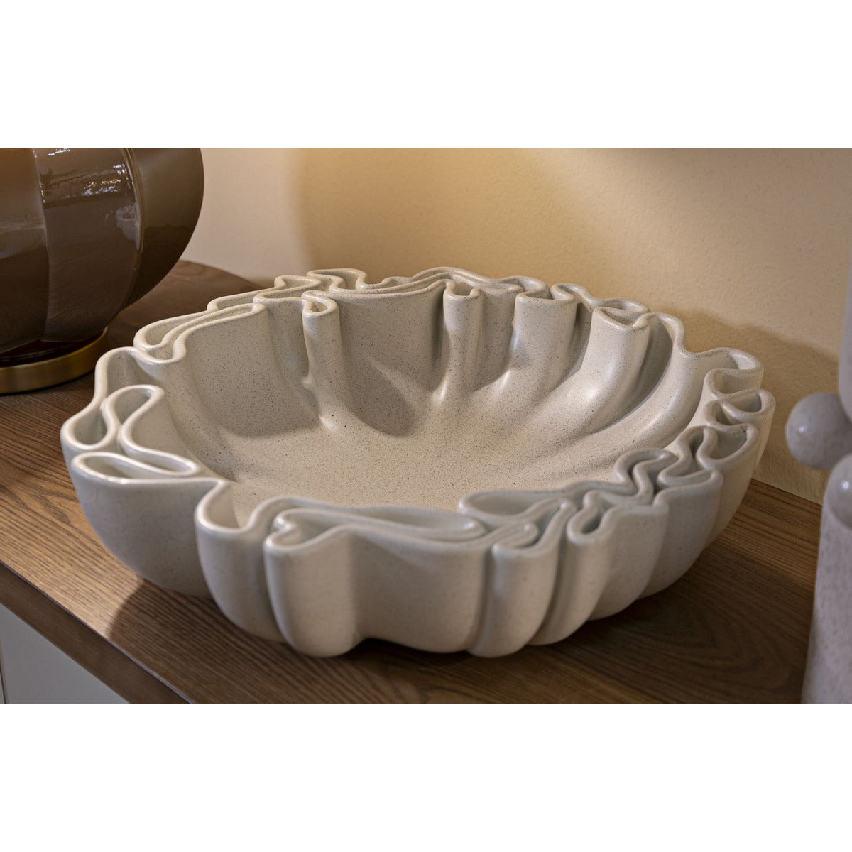 Vassoio MF857, Beige, Poliresina, 40,5x38,5x9,5 cm, Seven Design