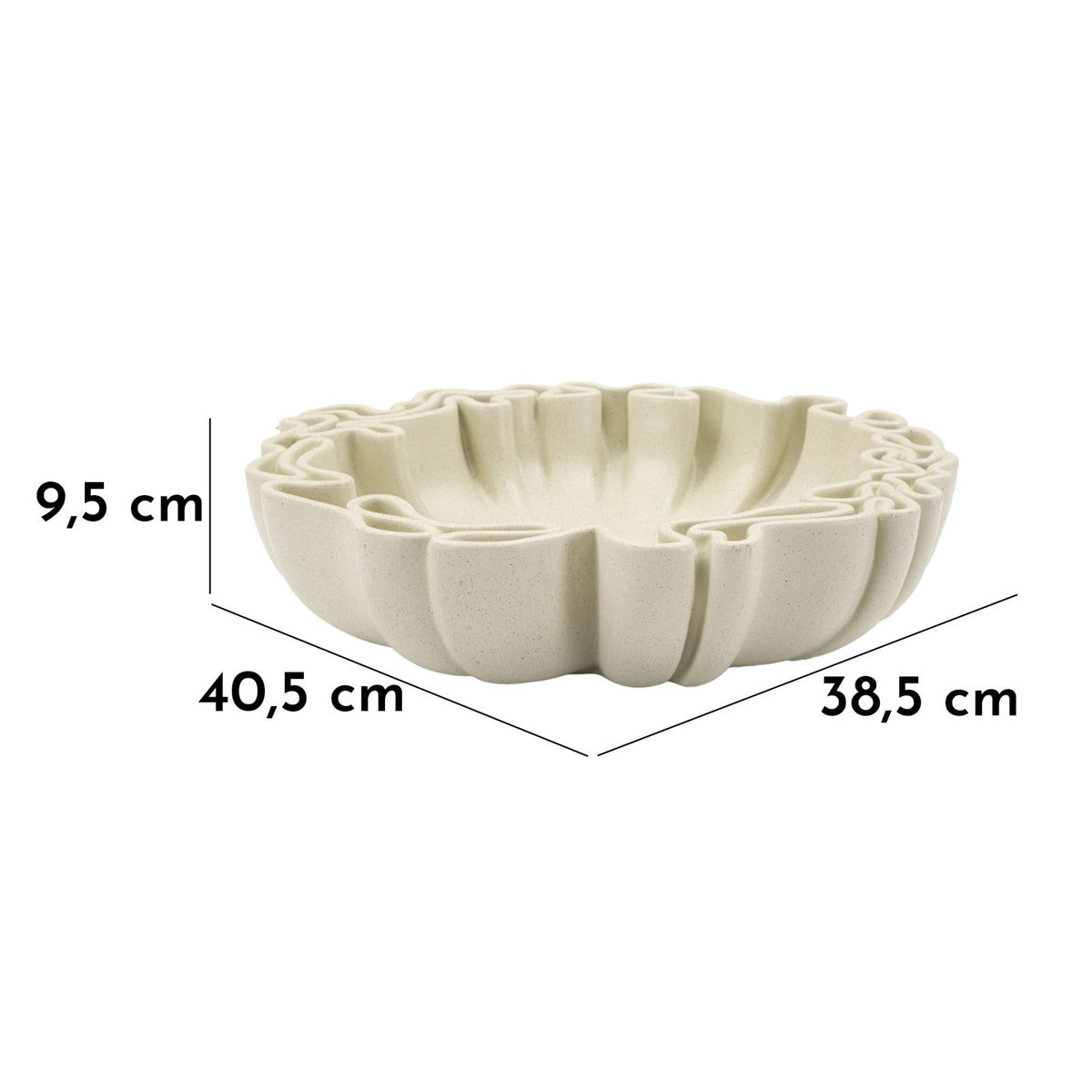 Vassoio MF857, Beige, Poliresina, 40,5x38,5x9,5 cm, Seven Design