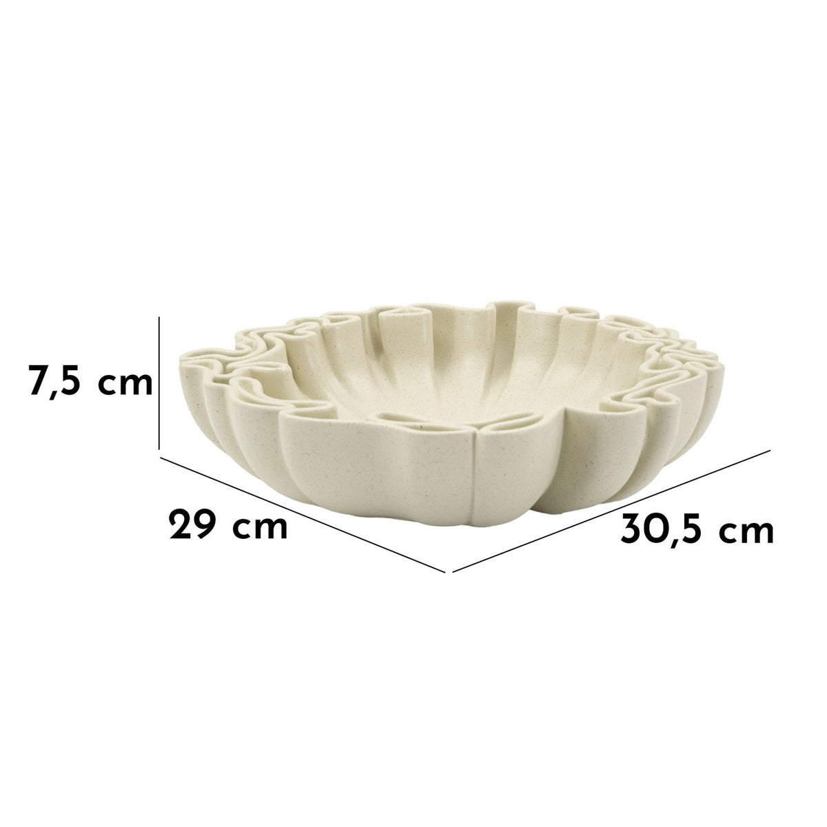 Vassoio MF860, Beige, Poliresina, 30,5x29x7,5 cm, Seven Design