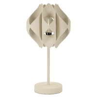 Lampada da Tavolo MF763, Beige, Metallo, 28x28x57 cm, Seven Design